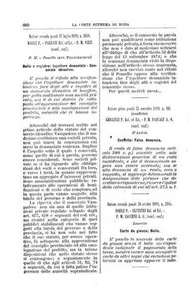 La Corte suprema di Roma raccolta periodica delle sentenze della Corte di cassazione di Roma