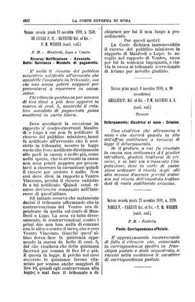 La Corte suprema di Roma raccolta periodica delle sentenze della Corte di cassazione di Roma