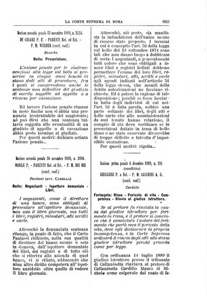 La Corte suprema di Roma raccolta periodica delle sentenze della Corte di cassazione di Roma