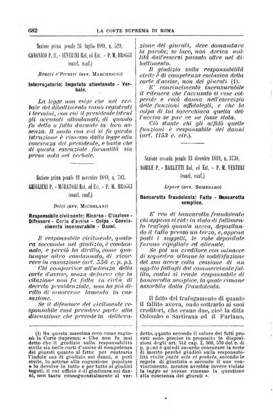 La Corte suprema di Roma raccolta periodica delle sentenze della Corte di cassazione di Roma