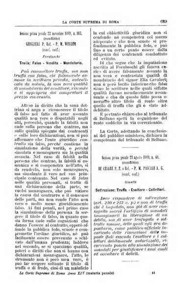 La Corte suprema di Roma raccolta periodica delle sentenze della Corte di cassazione di Roma