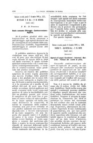 La Corte suprema di Roma raccolta periodica delle sentenze della Corte di cassazione di Roma