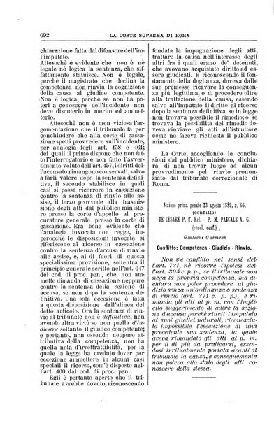 La Corte suprema di Roma raccolta periodica delle sentenze della Corte di cassazione di Roma