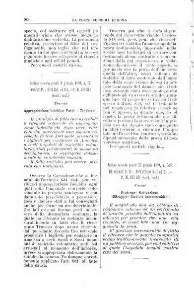 La Corte suprema di Roma raccolta periodica delle sentenze della Corte di cassazione di Roma