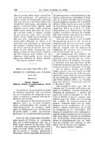 La Corte suprema di Roma raccolta periodica delle sentenze della Corte di cassazione di Roma