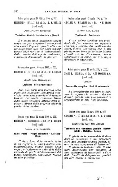 La Corte suprema di Roma raccolta periodica delle sentenze della Corte di cassazione di Roma