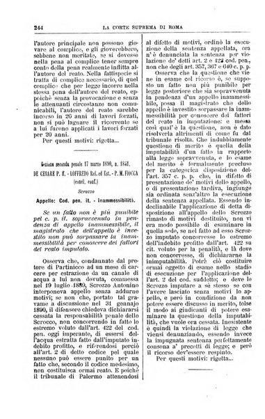 La Corte suprema di Roma raccolta periodica delle sentenze della Corte di cassazione di Roma