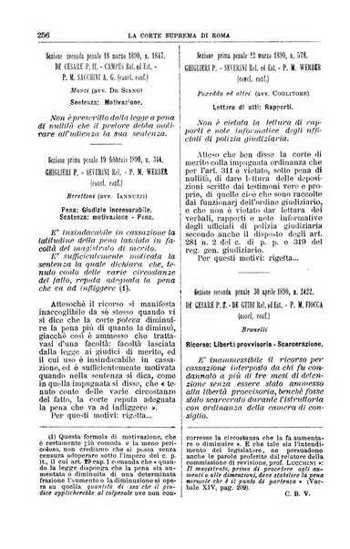 La Corte suprema di Roma raccolta periodica delle sentenze della Corte di cassazione di Roma