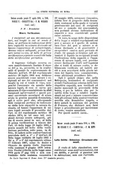 La Corte suprema di Roma raccolta periodica delle sentenze della Corte di cassazione di Roma