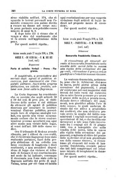 La Corte suprema di Roma raccolta periodica delle sentenze della Corte di cassazione di Roma