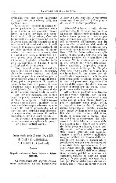 La Corte suprema di Roma raccolta periodica delle sentenze della Corte di cassazione di Roma