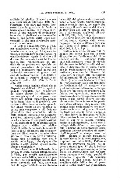 La Corte suprema di Roma raccolta periodica delle sentenze della Corte di cassazione di Roma