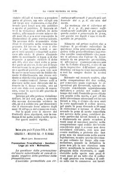 La Corte suprema di Roma raccolta periodica delle sentenze della Corte di cassazione di Roma