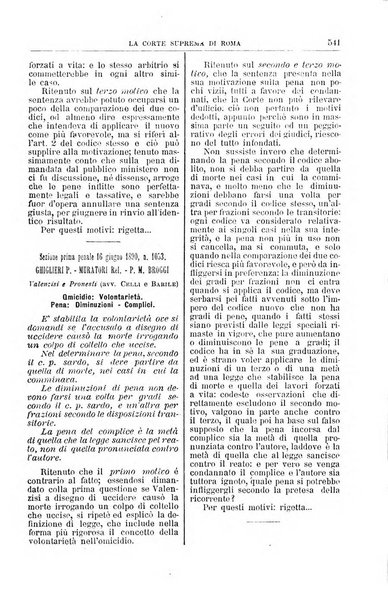 La Corte suprema di Roma raccolta periodica delle sentenze della Corte di cassazione di Roma