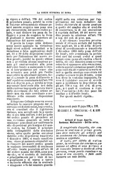 La Corte suprema di Roma raccolta periodica delle sentenze della Corte di cassazione di Roma