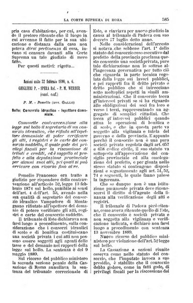 La Corte suprema di Roma raccolta periodica delle sentenze della Corte di cassazione di Roma