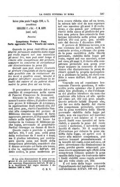 La Corte suprema di Roma raccolta periodica delle sentenze della Corte di cassazione di Roma