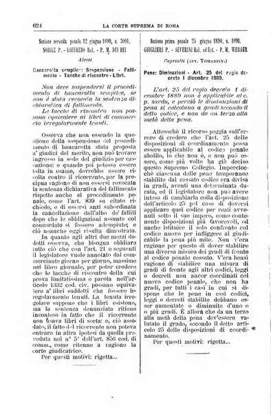 La Corte suprema di Roma raccolta periodica delle sentenze della Corte di cassazione di Roma