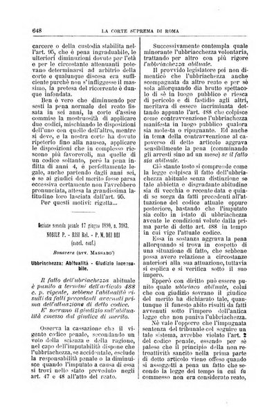 La Corte suprema di Roma raccolta periodica delle sentenze della Corte di cassazione di Roma