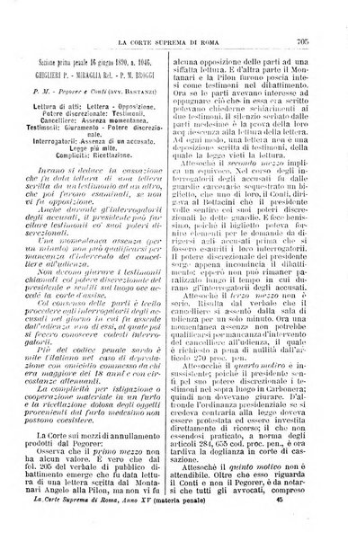 La Corte suprema di Roma raccolta periodica delle sentenze della Corte di cassazione di Roma