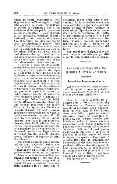 La Corte suprema di Roma raccolta periodica delle sentenze della Corte di cassazione di Roma