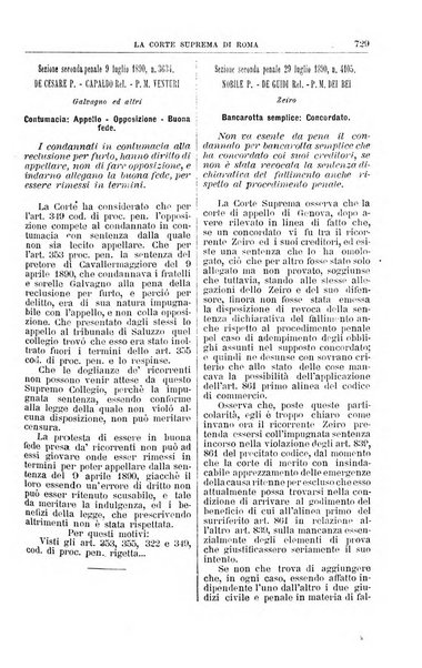 La Corte suprema di Roma raccolta periodica delle sentenze della Corte di cassazione di Roma