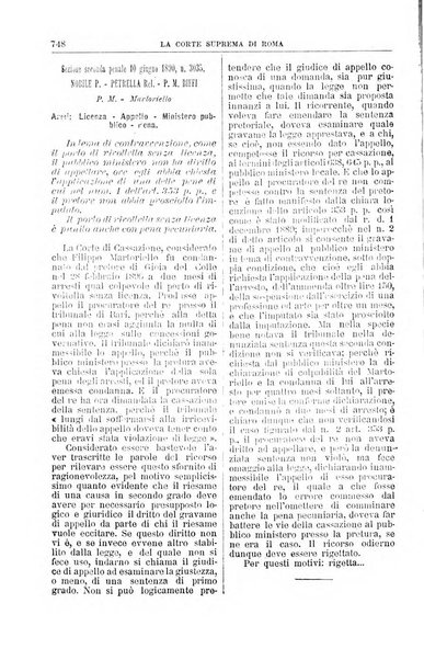 La Corte suprema di Roma raccolta periodica delle sentenze della Corte di cassazione di Roma