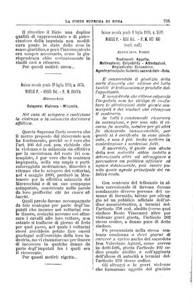 La Corte suprema di Roma raccolta periodica delle sentenze della Corte di cassazione di Roma