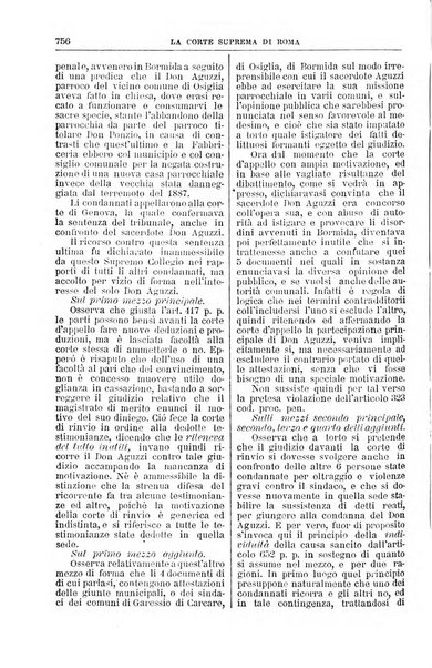 La Corte suprema di Roma raccolta periodica delle sentenze della Corte di cassazione di Roma