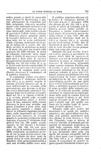 La Corte suprema di Roma raccolta periodica delle sentenze della Corte di cassazione di Roma