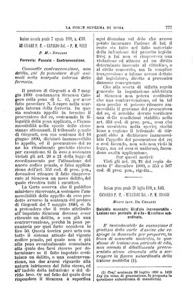 La Corte suprema di Roma raccolta periodica delle sentenze della Corte di cassazione di Roma