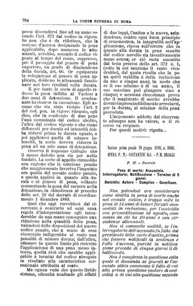 La Corte suprema di Roma raccolta periodica delle sentenze della Corte di cassazione di Roma