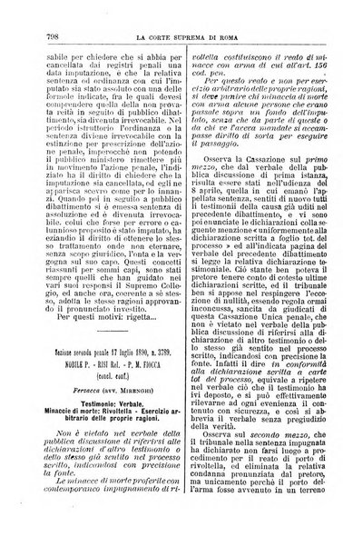 La Corte suprema di Roma raccolta periodica delle sentenze della Corte di cassazione di Roma