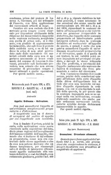 La Corte suprema di Roma raccolta periodica delle sentenze della Corte di cassazione di Roma