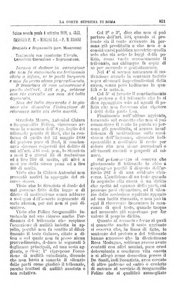 La Corte suprema di Roma raccolta periodica delle sentenze della Corte di cassazione di Roma