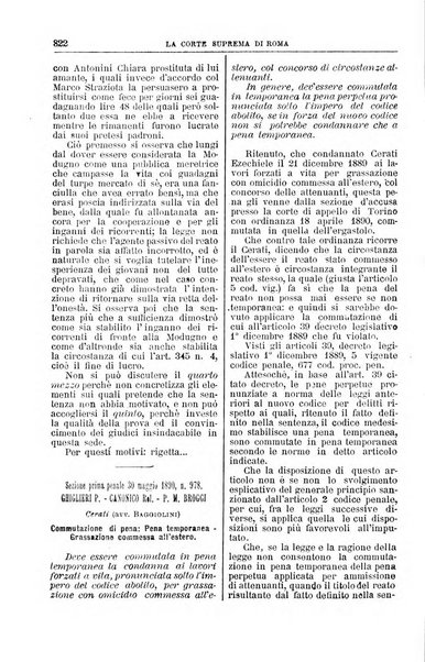 La Corte suprema di Roma raccolta periodica delle sentenze della Corte di cassazione di Roma