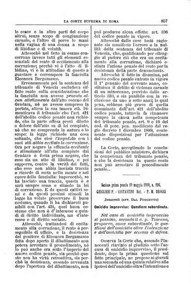 La Corte suprema di Roma raccolta periodica delle sentenze della Corte di cassazione di Roma