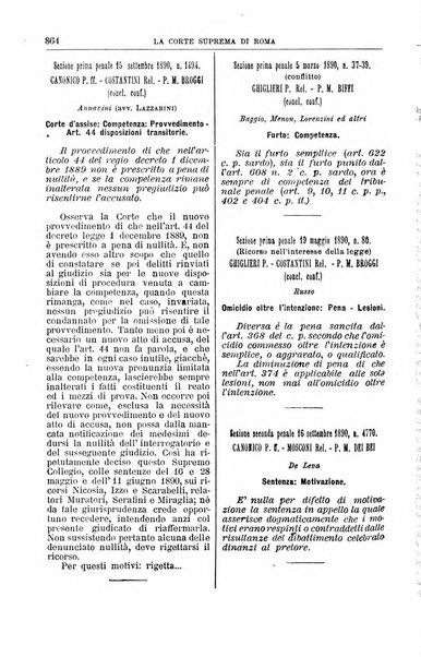 La Corte suprema di Roma raccolta periodica delle sentenze della Corte di cassazione di Roma