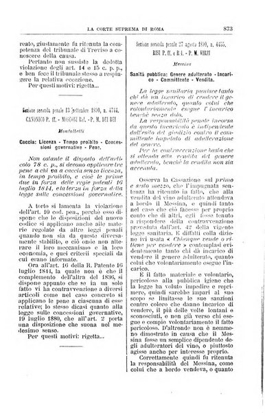 La Corte suprema di Roma raccolta periodica delle sentenze della Corte di cassazione di Roma