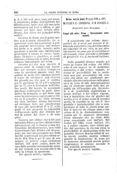 La Corte suprema di Roma raccolta periodica delle sentenze della Corte di cassazione di Roma