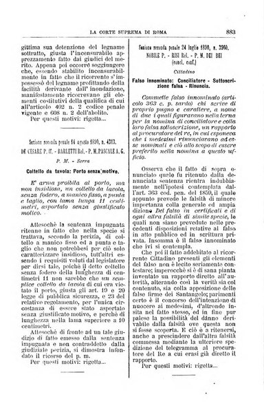 La Corte suprema di Roma raccolta periodica delle sentenze della Corte di cassazione di Roma