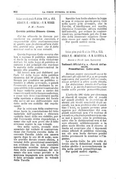 La Corte suprema di Roma raccolta periodica delle sentenze della Corte di cassazione di Roma