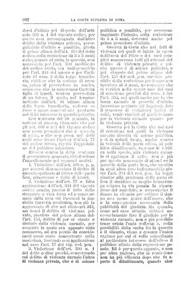 La Corte suprema di Roma raccolta periodica delle sentenze della Corte di cassazione di Roma