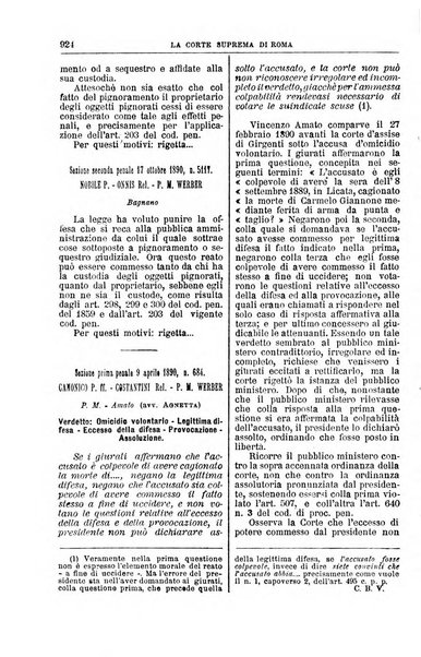 La Corte suprema di Roma raccolta periodica delle sentenze della Corte di cassazione di Roma