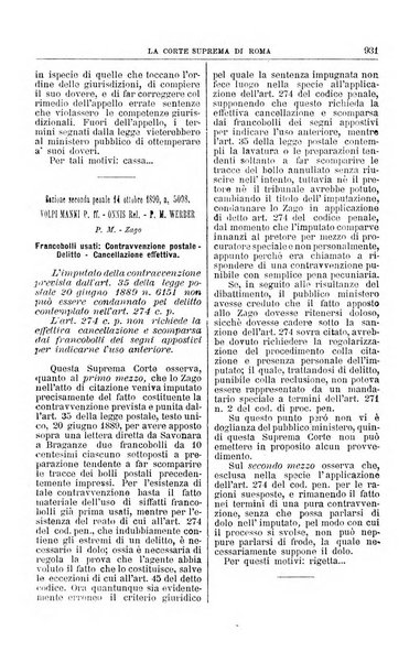 La Corte suprema di Roma raccolta periodica delle sentenze della Corte di cassazione di Roma