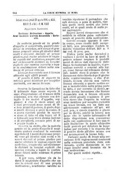 La Corte suprema di Roma raccolta periodica delle sentenze della Corte di cassazione di Roma