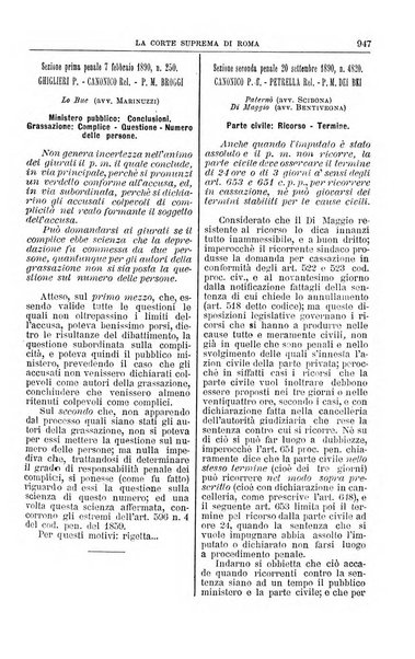 La Corte suprema di Roma raccolta periodica delle sentenze della Corte di cassazione di Roma