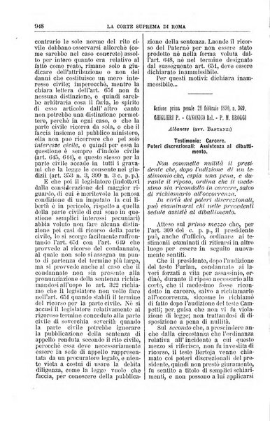 La Corte suprema di Roma raccolta periodica delle sentenze della Corte di cassazione di Roma