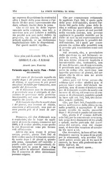 La Corte suprema di Roma raccolta periodica delle sentenze della Corte di cassazione di Roma