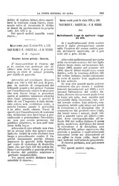 La Corte suprema di Roma raccolta periodica delle sentenze della Corte di cassazione di Roma